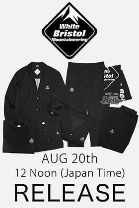 [Release Announcement] FCRB x White Mountaineering collaboration collection will be availabe from 12 noon on August 20th!
