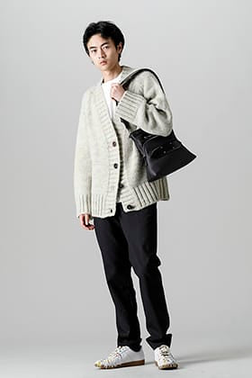 Autumn foliage style with a Maison Margiela knit cardigan!!