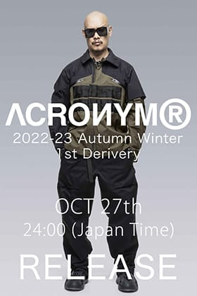 [Release notice] ACRONYM 22AW's First delivery will be available from 24:00 October 27th!