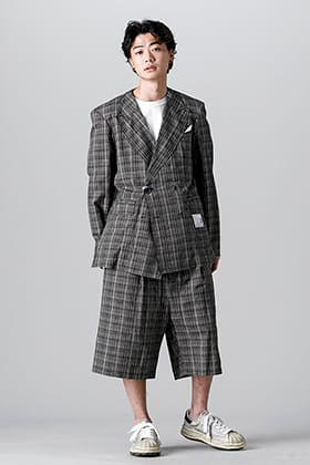 Maison MIHARAYASUHIRO Kasuri Check Blazer & Shorts Set-up Style!