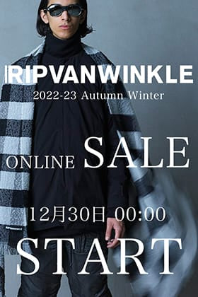 [セール情報] RIPVANWINKLE オンラインセールを12月30日0時より開催致します!