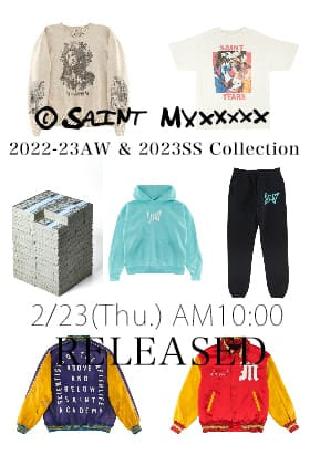 [Release announcement] ©️SAINT M×××××× 2022-23AW Collection Final Delivery & 2023SS Collection 3rd Delivery on Thursday, February 23 at 10:00 a.m., JST!