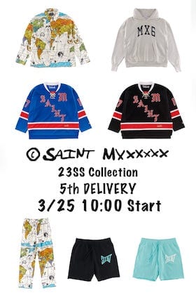 [Release notice] ©️SAINT M×××××× 2023SS Collection 5th Delivery 25th March (Sat.) from 10:00 a.m. JST!