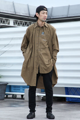 19AW NILøS "GATHER LONG SHIRT" layered styling !!