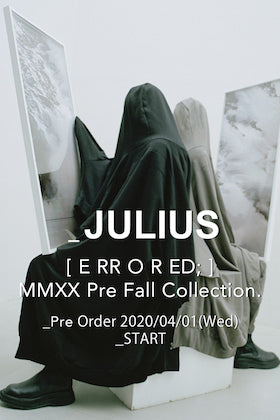 Pre-orders start at 12pm on April 1st for the JULIUS 20 Pre Fall Collection!