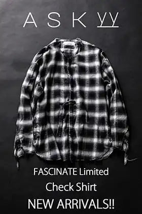 [Arrival Information] ASKYY FASCINATE special order checked shirt is now available!