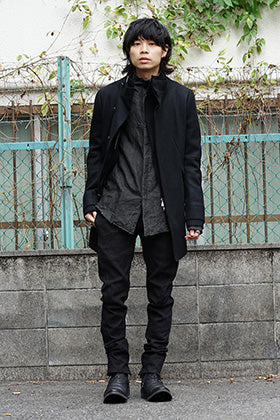 D.hygen High neck Coat Black Winter style