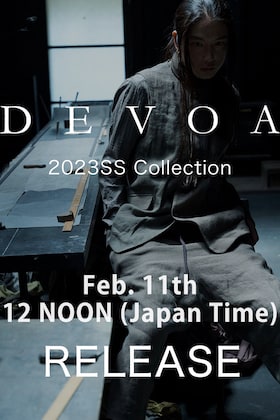 [Release Notice] New pieces from the DEVOA 23 SS collection will be released on Saturday, the 11th of Feb at 12 noon!