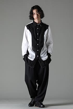 Yohji Yamamoto 23-24AW 2-tone shirt style