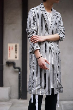 Galaabend 18SS [ GROOVE STRIPE JACQUARD LONG JACKET ]