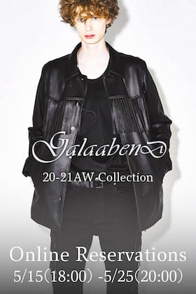 GalaabenD 20-21AWコレクション 5月15日 18時から受注先行予約受付開始！