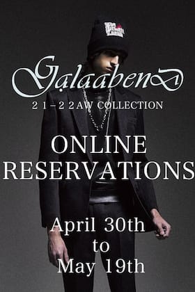 Galaaben D 21 -22 AW Online Reservations Now Available!