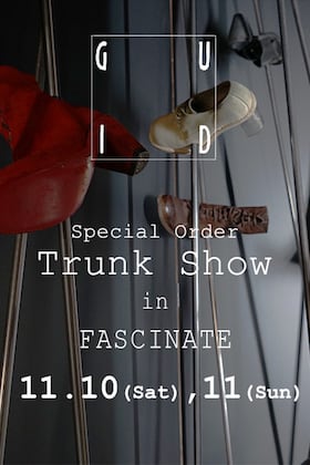 明日12時よりGUIDIのTRUNK SHOWが開催！