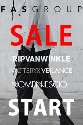 The sale of RIPVANWINKLE, ARC'TERYX VEILANCE and NOMEN NESCIO starts now!