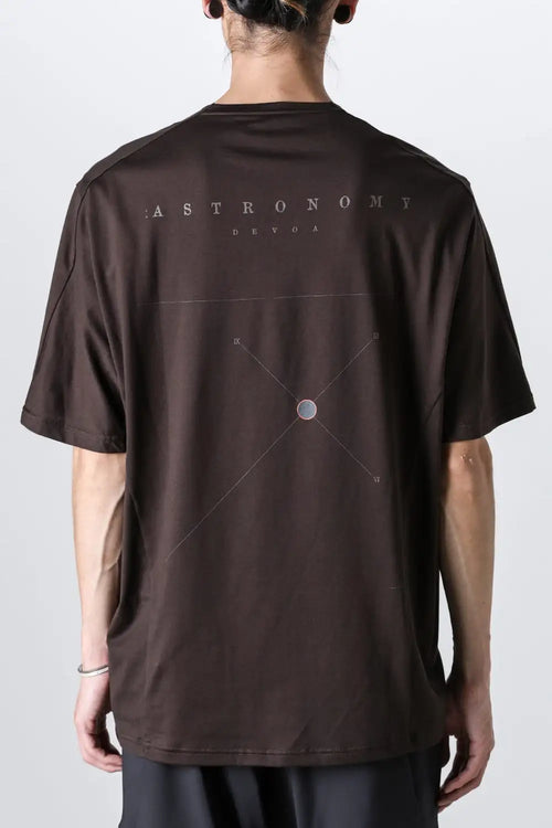 Short sleeve astronomy print B Brown - DEVOA