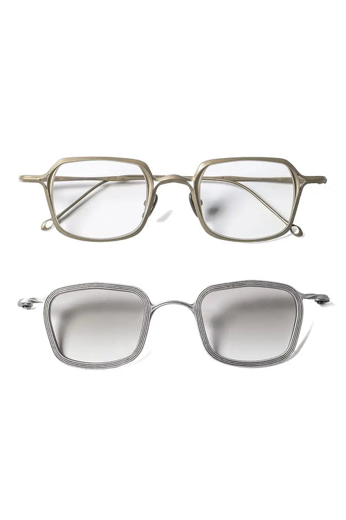 RIGARDS collaboration sunglasses - RG2004TVA Antique Gold + Silver / Clear  + L.Gray Lens / Vintage - The Viridi-anne