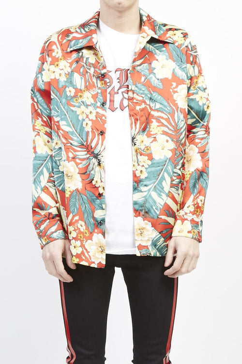 PE Dessin tropical print shirt Red - GalaabenD - ガラアーベント