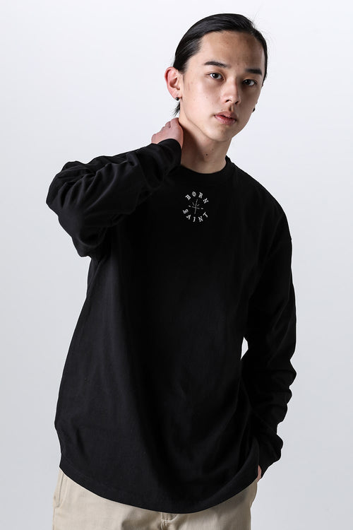 BORN X RAISED × SAINT Mxxxxxx BORN SAINT Long sleeve T-shirt Black - SAINT Mxxxxxx