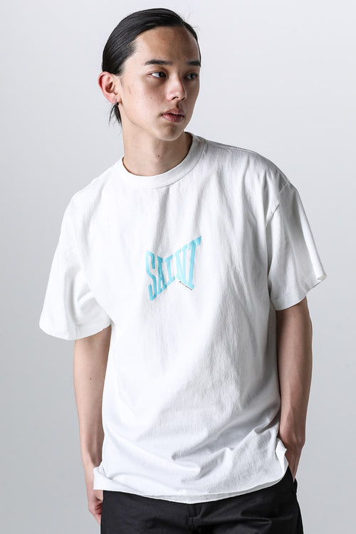 RIBON SAINT Short sleeve T-shirt White × Blue - SAINT Mxxxxxx