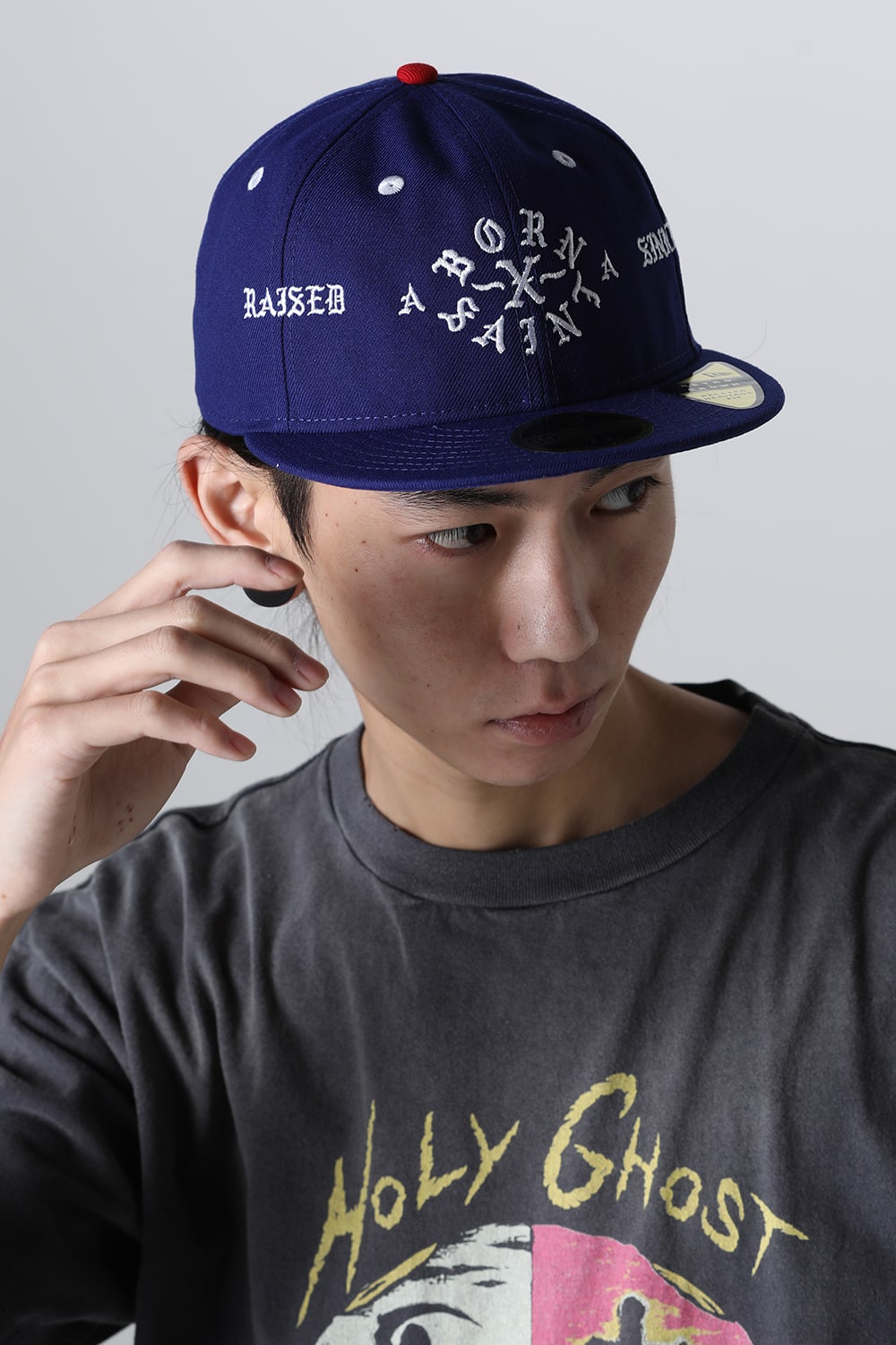 カラーブルーNEW ERAキャップ x セントマイケル x BORN \u0026 RAISED