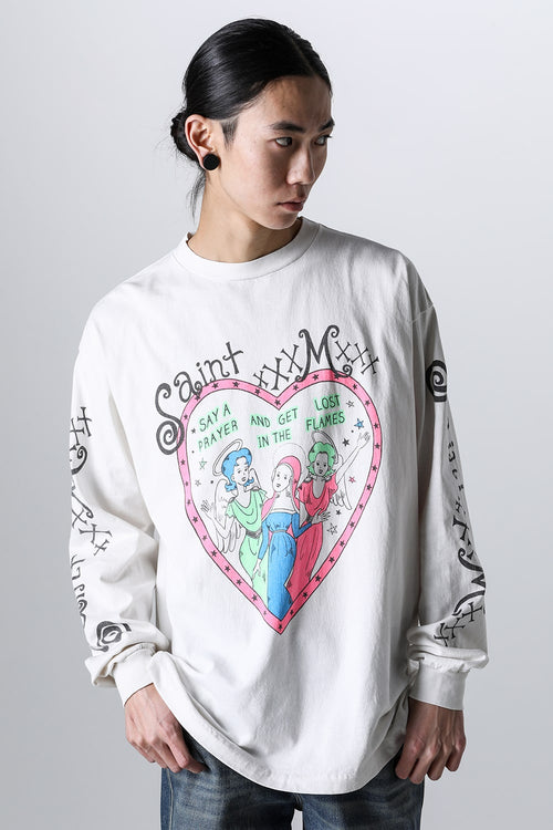 PINK HEART ロングスリーブTシャツ - SAINT Mxxxxxx - セント マイケル