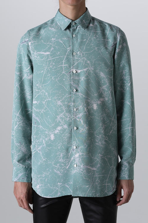 Painted Peach Faille Regular Shirt Pale Blue - GalaabenD