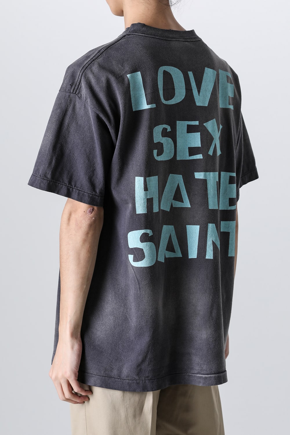 Men's Burnout T-shirt with sheer panels