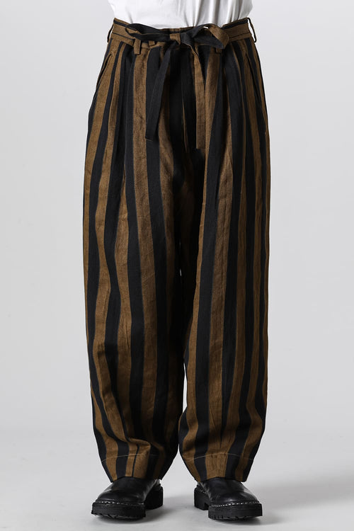 Stripe Half Drawstring Trousers - ZIGGY CHEN