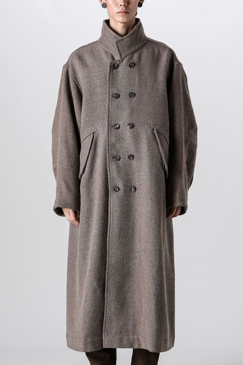Stand Collar Double Brested Coat - ZIGGY CHEN