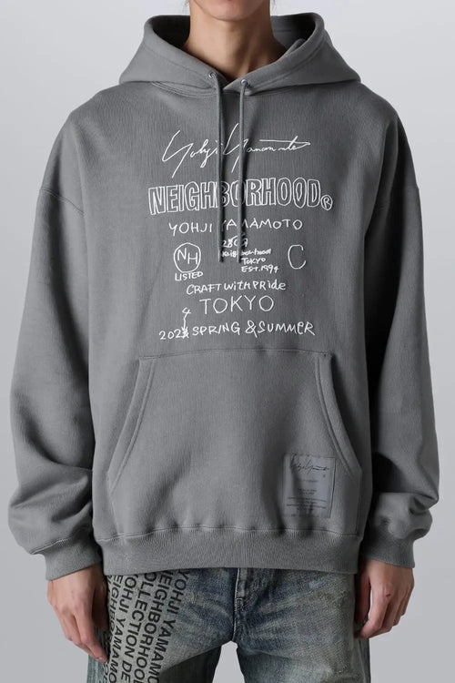 NEIGHBORHOOD × Yohji Yamamoto Pint Hoodie Gray - Yohji Yamamoto