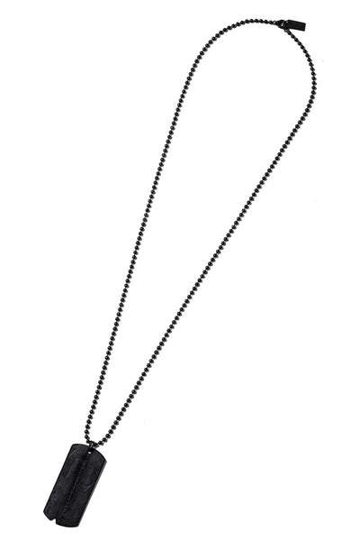 Dog Tag Necklace Black - JULIUS