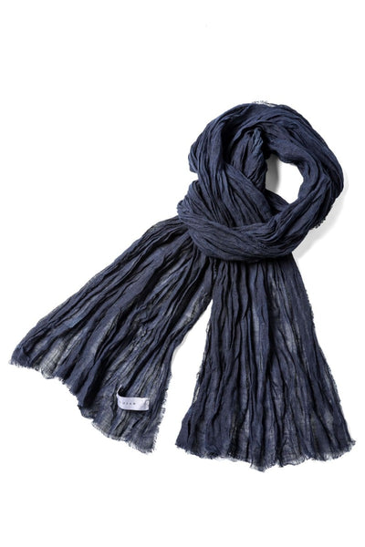 Stole linen gauze Navy - NOUSAN