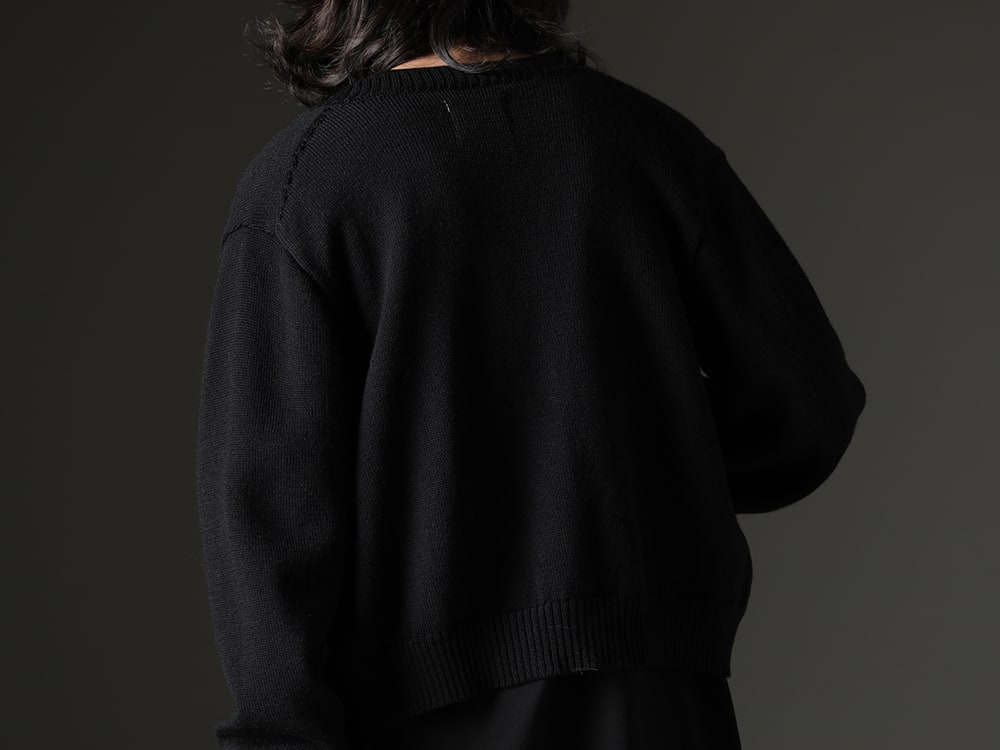 TAKAHIROMIYASHITATheSoloist 2023-24AW - Features and Materials of TheSoloist's Cropped Cardigan - sk.0007bAW23-Black(shetland wool cropped cardigan Black) - 2-006