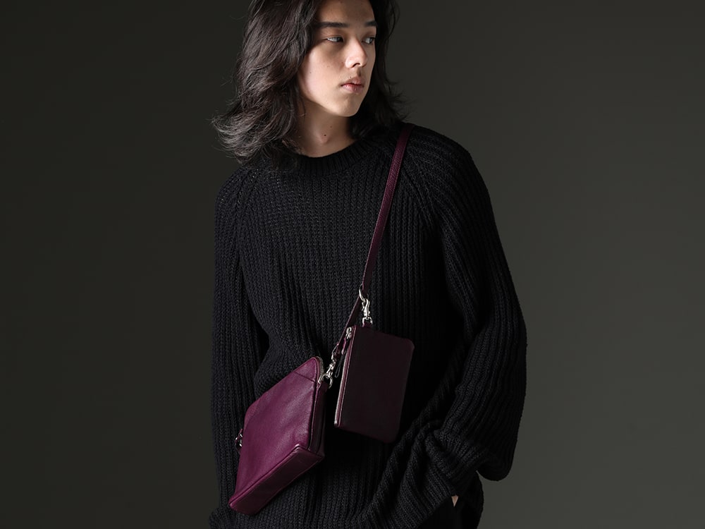 cornelian taurus 2023-24AW - co19ssss030：Urushi steer Switch Shoulder Pouch - co19ssss030-urushi-kakitsubata(Switch shoulder - Urushi steer) - 2-003