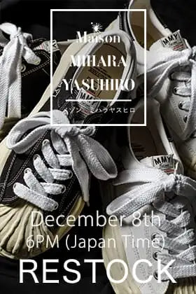 [销售通知] 12月8日 (星期五) Maison MIHARA YASUHIRO 「BLAKEY复古鞋底帆布低帮」再次进货开始销售!