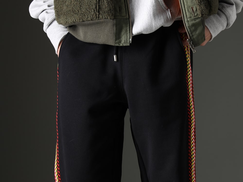 LANVIN 2023-24AW - Black Pants Accented with Line Tape - RM-TR0054-J212-H23(Side Curb Classic Trousers) - 3-004