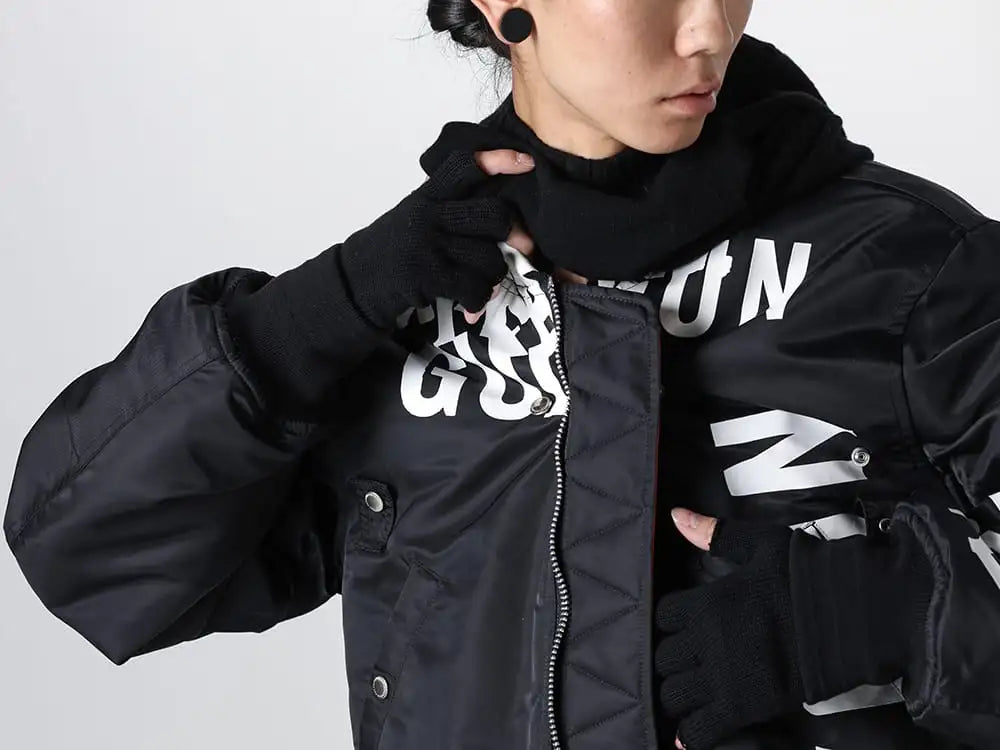 TAKAHIROMIYASHITATheSoloist 23-24AW STYLING - TAKAHIROMIYASHITATheSoloist - 2-Way Cropped Bomber Jacket Layered Style！ - sj.0018aAW23 - two-way cropped bomber jacket. 1-007