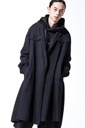 kiryuyrik 2023-24 all black draped coat styling