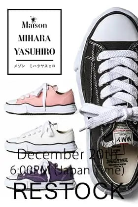 [Restock Announcement] Starting on December 20th (Wednesday), we will begin selling the restocked Maison MIHARA YASUHIRO   PETERSON Canvas Low Cut Sneaker !!