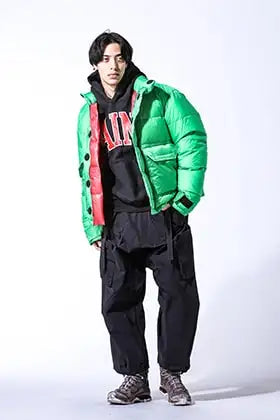 FASCINATE_THE R 2023-24AW Tech Street Down Jacket Styling