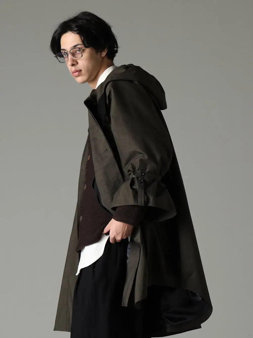 Norwegian Rain 23-24AW  - Practical Craftsmanship Rooted in Geographic Characteristics - RG1089-Camo RG1089 / RG1089 / CAMO x CLEAR - Raincho-Mixed-Army-Green Raincho Mixed Army Green - 23C- CLS Mk03 -CSN-CLS - Mk03 Regular Collar fine Stitched Shirts CLS - Mk03 CLS - Mk03 - hand-stitched-crew-neck-cardigan-Brown hand stitched crew neck cardigan Brown 2-003