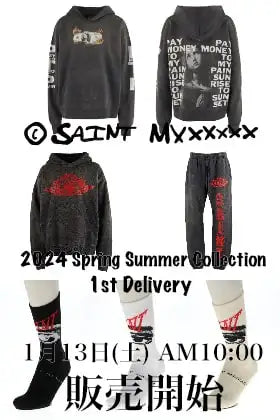 [販売予告] SAINT Mxxxxxx 2024SSコレクション 1st Drop 1/13(土) 午前10時より販売開始！