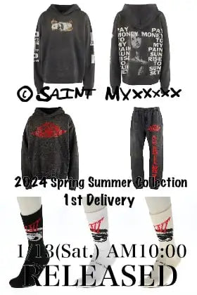 [销售预告] SAINT Mxxxxxx 2024SS系列1st Drop 1/13 (六) 日本时间上午10时开始销售!
