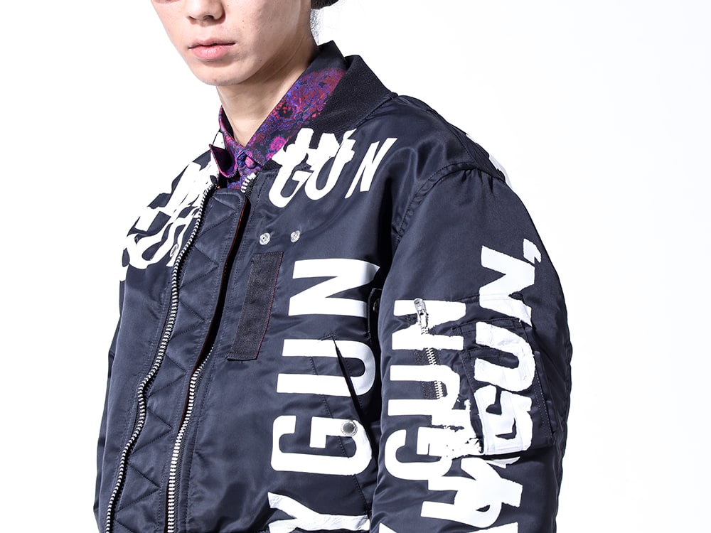 TAKAHIROMIYASHITATheSoloist. 2024SS - Combination of MA-1 Blouson and Shirt - sj.0018aAW23(two-way cropped bomber jacket.) - 2-005