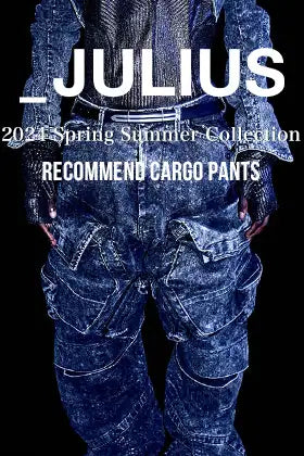 JULIUS 2024SS 10.5oz Stretch Denim Cargo Pants Special Feature