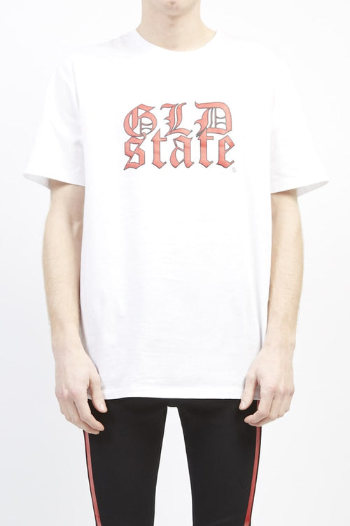 GLD state print T-shirt (regular) White - GalaabenD - ガラアーベント