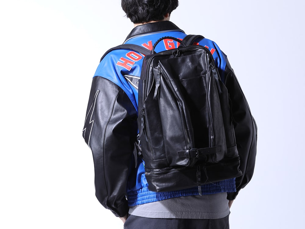 SAINT Mxxxxxxx / DENIM TEARS / cornelian taurus 2024SS - An essential item for street style - SM-A23-0000-C24(DENIM TEARS × SAINT Mxxxxxxx HOLY GRAIL Varsity Jacket) co24ssas010(Athletic Sack W Pit Shrink Cow Leather) - 2-003