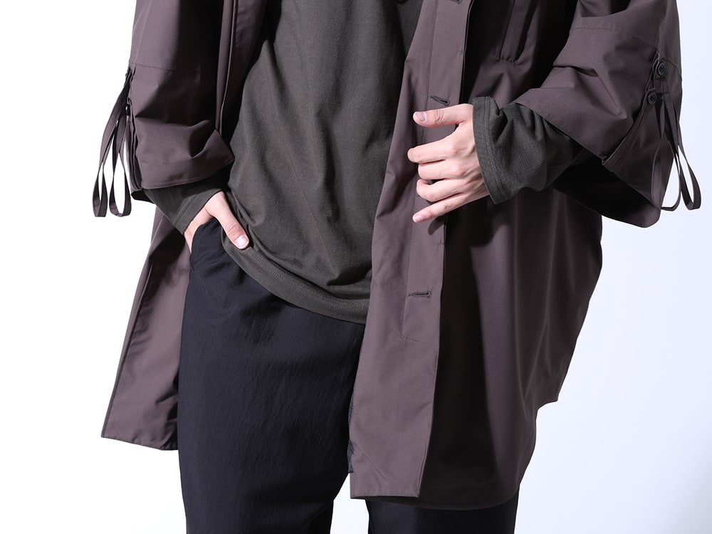 Norwegian Rain / Yohji Yamamoto 2024SS - Raincoat with Innovative Design - HS-D02-014(Front Asymmetry Jacket) HJ-V05-013(No Collar Vest) HS-B36-305(False Collar Blouse) MS-P29-028(Decorative Cloth Pants) - 2-007