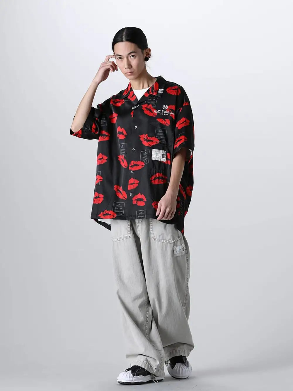 Maison MIHARA YASUHIRO - 24SS - A12SH080 - KISS Printed S/S Shirt 4-001