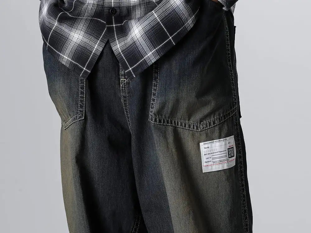 Maison MIHARA YASUHIRO - メゾン ミハラヤスヒロ 24SS - 見出し3 - A12PT022-Indigo - デニム ベーカーパンツ インディゴ 3-003